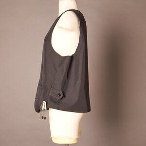 Vintage 1980s Black Tuxedo Formal Vest
